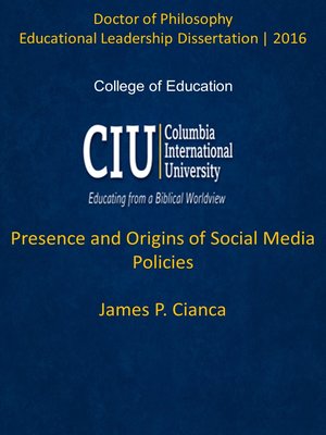 cover image of Presence and Origins of Social Media Policies